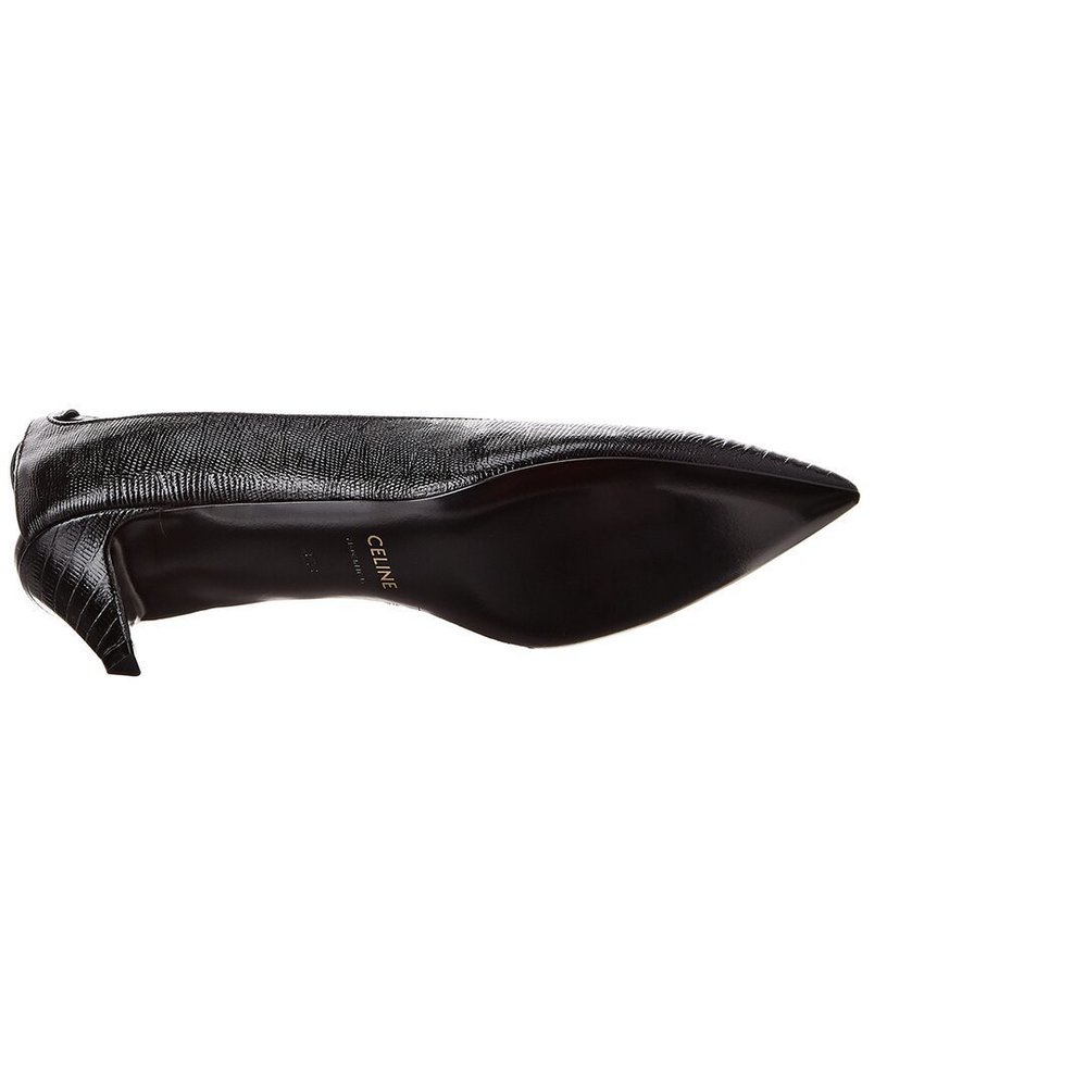 CELINE Sharp Open Back Leather Pump - Picture 4 of 6